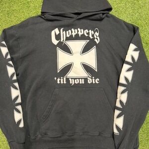 Choppers till you die black hoodie #biker #skater
